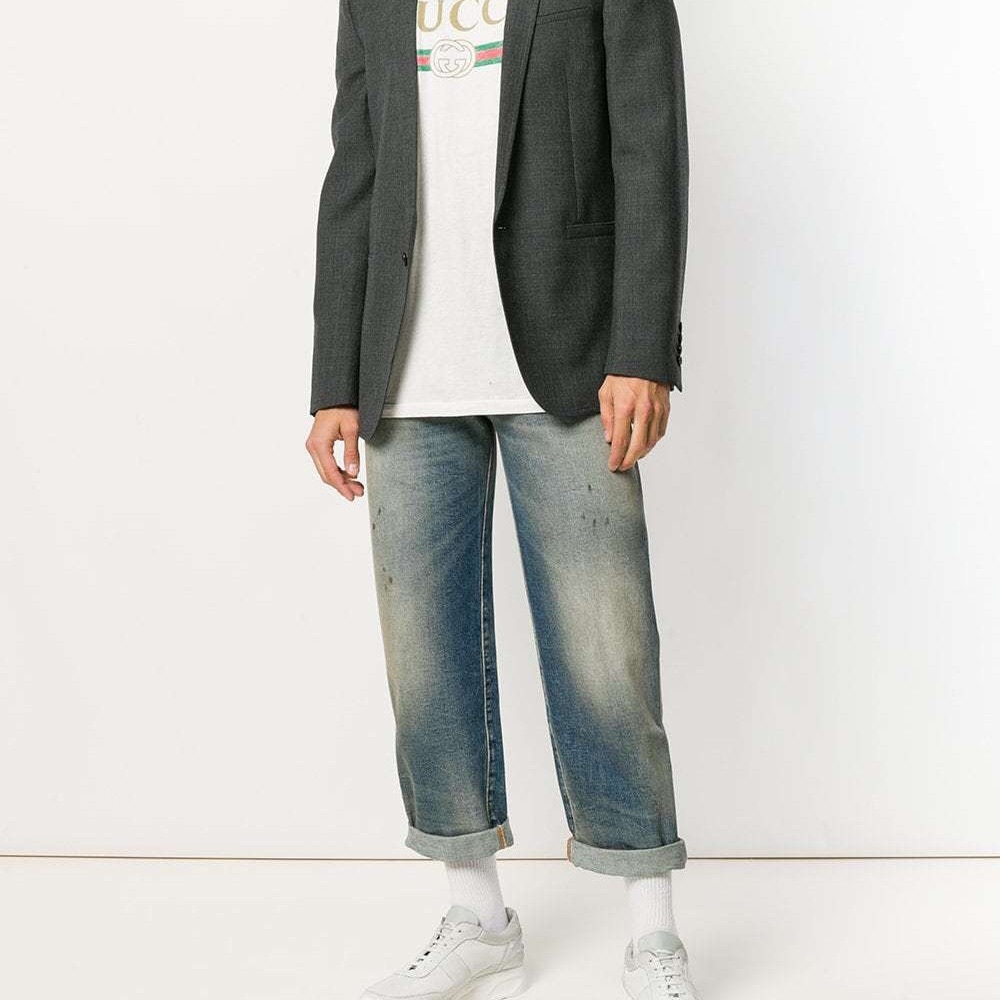 Authentic Gucci denim roll up jeans size 34 pants